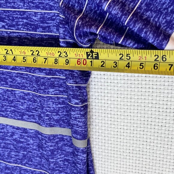 PGA Tour Short Sleeve Athleisure Golf Polo Shirt Purple Stripe Size XXL - Picture 4 of 8